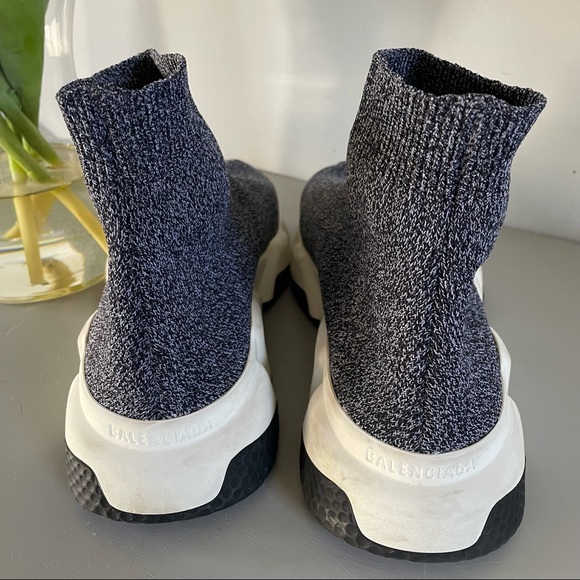 ❌SOLD❌ Balenciaga Speed Trainers Sneakers Black White - Picture 6 of 6